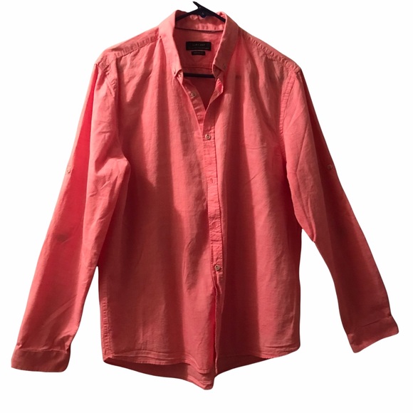 ZARA MAN regular fit Long Sleeve button down dress shirt LARGE - Picture 12 of 14